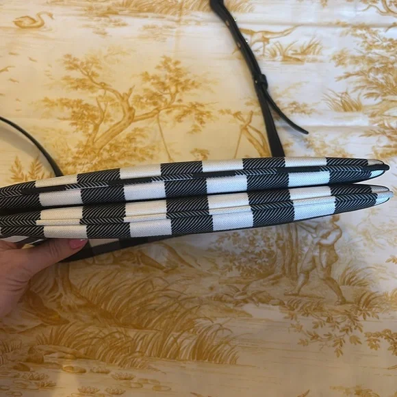 LAUREN RALPH LAUREN | Blue and white gingham crossbody bag - Picture 9 of 11